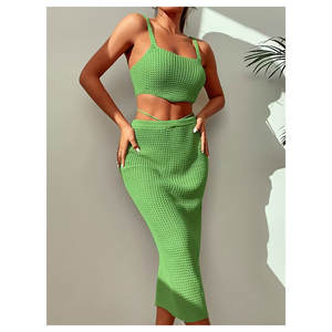 Conjunto de Dos Piezas de Alta Calidad 2026, Vestido Casual para Mujer, Top Corto y Falda, Conjunto de Dos Piezas - Product Image 6