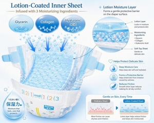 GOO.N P1-001 Couches pour bébés nouveau-nés en tissu non tissé doux et respirant avec canaux anti-fuites 3D et sangles – Vente en gros - Product Image 2