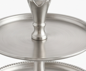 Support à gâteau en acier inoxydable de qualité supérieure à cinq niveaux, plateau de service réutilisable multi-étages pour une présentation élégante des desserts - Product Image 3