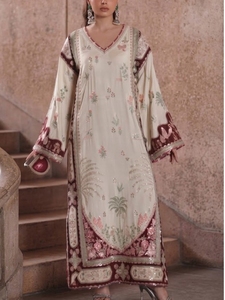 Ensemble Kurta Palazzo en dentelle à imprimé floral noir pour femmes avec dupatta, tenue décontractée indienne pakistanaise - Product Image 2
