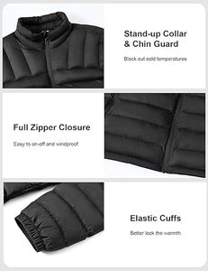 Men's Lightweight Packable Puffer Jacket Waterproof <b>Winter</b> Hood Jacket Custom Packable <b>Quilted</b> Puffer Jacket With Storage Pouch - Product Image 5