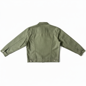 2026 Men's Vintage Denim Jacket Custom Plus Size Custom Spring Lightweight Turn <b>Down</b> Collar Jacket and Baggy Denim <b>Pants</b> - Product Image 3