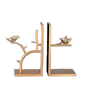 <b>Book</b> Bookends Stainless Steel <b>Decorative</b> Metal Sculpture Modern Artistic Desk Accessory for Living Room Tabletop Display - Product Image 2