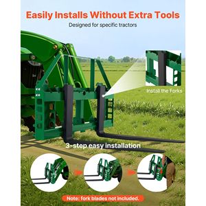 โครงพาเลทสำหรับรถตักล้อยาง รับน้ำหนักได้ 4000 ปอนด์ พร้อมอุปกรณ์ยึดพาเลทขนาด 45 นิ้ว ตัวรับฮิทช์ขนาด 2 นิ้ว อุปกรณ์จัดการวัสดุ - Product Image 3