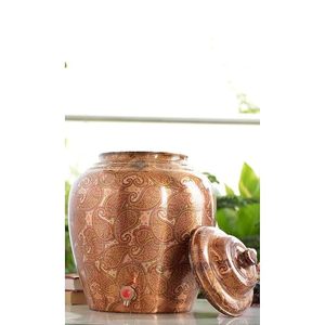 Distributeur d'eau en cuivre avec motif floral et robinet à motif Paisley pour usage domestique - Product Image 6
