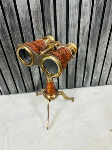 Binoculares Vintage de Latón con Soporte: Telescopio Náutico Marítimo - Product Image 6