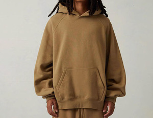 Sweat à capuche oversize pour homme en molleton de coton lourd 380 GSM, personnalisé avec impression numérique, logo personnalisé et sans cordon - Product Image 6