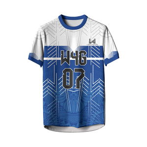 Camisetas de Fútbol Personalizadas para Hombre, Transpirables, Antibacterianas, de Media Manga, con Nombre y Números del Equipo Personalizados, 100% Poliéster - Product Image 2