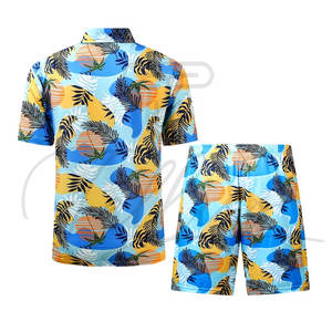 Conjuntos de 2 Piezas para Hombre, Estilo Hawaiano, para Playa, Verano, Camisas con Botones y Estampado Floral, Pantalones Cortos, para Vacaciones - Product Image 5