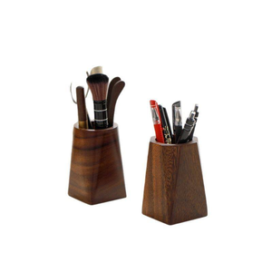 Porte-stylos en bois de noyer, 5 styles d'organisateurs de bureau pour le bureau et la maison, logo personnalisable - Product Image 2