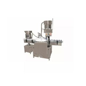 Machine de remplissage, de bouchage et de capsulage volumétrique automatique électrique contrôlée par PLC pour bouteilles de sirop, produits nutraceutiques et fûts, haute vitesse - Product Image 1