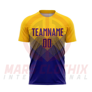 Conjunto de camiseta y pantalones cortos de fútbol para adultos con diseño y logotipo personalizados, material de poliéster, uniformes de fútbol transpirables. - Product Image 6