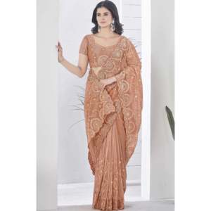 Diseñador Hilo Bordado Trabajo Fiesta Desgaste Saree para Club Ocasiones - Product Image 1