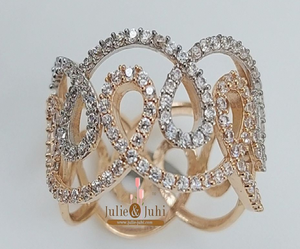 Bague en or 22 carats, finition brillante, pour femme, idéale pour les cérémonies de fiançailles, les mariages, les anniversaires. - Product Image 1