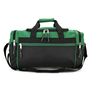 Custom Logo Unisex Gym <b>Duffel</b> <b>Bag</b> Green Black Polyester 30-<b>40L</b> Zipper Closure Adjustable Strap Soft Handle Large Capacity Casual - Product Image 1