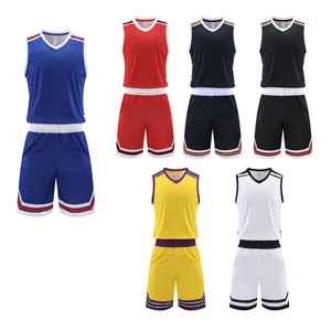 Conjunto de Camiseta de Baloncesto Unisex, Rojo y Negro Degradado, Malla sin Mangas, Cuello en V, Ropa Deportiva para Todas las Temporadas, Impresión Sublimada - Product Image 4