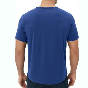 Últimas camisetas de hombre con cuello redondo, estilo casual urbano, oversize, a la moda, al por mayor, con serigrafía personalizada OEM, para venta en línea. - Product Image 3