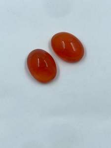 Pierre naturelle en cornaline pour collier, couleur orange, 11,05 carats, taille 10x12mm, 2 pièces - Product Image 2