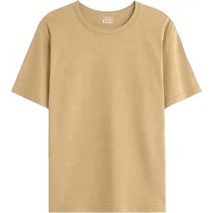 เสื้อยืดคอกลมสีพื้นพรีเมียมสำหรับผู้ชาย แขนสั้น ผ้าฝ้ายนุ่ม สวมใส่สบาย เหมาะสำหรับใส่ลำลองและเล่นกีฬา - Product Image 4