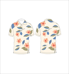 Polo homme à manches courtes, imprimé floral personnalisé, décontracté, été, respirant, léger, tendance, pour le golf - Product Image 3