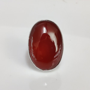Large Oval Carnelian <b>Ring</b> <b>Statement</b> Handmade Gemstone <b>Ring</b> Boho Orange Stone Unisex bulk <b>silver</b> <b>rings</b> - Product Image 4