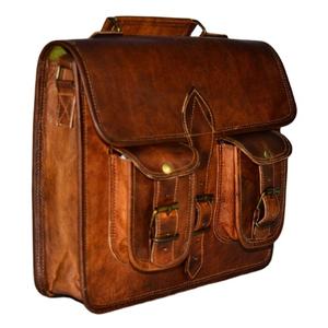 Sacoche pour ordinateur portable en cuir véritable, sac messager, logo personnalisable, grande capacité, imperméable, écologique, style professionnel, extérieur - Product Image 3