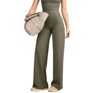 Ensemble de pantalons de yoga évasés personnalisés pour femmes, leggings de fitness taille haute doux, vêtements de sport à jambes larges, fournisseur OEM ODM - Product Image 4