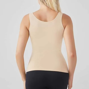 Chaleco sin mangas de alta calidad para mujer, talla grande, camiseta sin mangas transpirable de secado rápido, ecológica, para verano, color liso. - Product Image 3