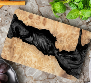 Planche à découper en bois et résine époxy, épaisseur 1,5 cm, résistante au lave-vaisselle, design personnalisé, pour servir le fromage - Product Image 2