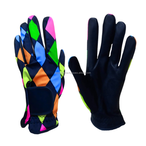 Gants de golf gauchers en cuir Cabretta véritable personnalisé de haute qualité Design diamant haut de gamme Style de combinaison sportive pour - Product Image 1
