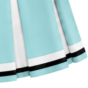 Light Aqua Panel Cheerleading <b>Skirt</b> Pleated Athletic Team Uniform Bottom Performance Sportswear Training Competition Apparel - Product Image 5