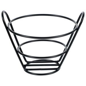 Cesta de frutas decorativa de hierro hecha a mano para exhibición artística en la cocina y mesa de comedor con precio al por mayor. - Product Image 3