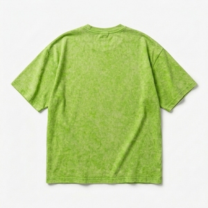 T-shirt en coton délavé pour homme, coupe oversize, vintage, manches courtes, col rond, streetwear, décontracté, OEM - Product Image 2