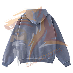 Sweat-shirts à capuche respirants pour homme, coupe classique, manches longues, 100% coton molletonné, entièrement personnalisables, écologiques, surdimensionnés - Product Image 6