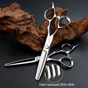 Ensemble professionnel de ciseaux à effiler et de ciseaux de coupe en acier inoxydable pour barbiers, 6 pouces, acier inoxydable professionnel pour cheveux - Product Image 4