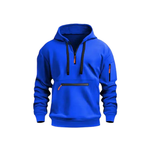 Sudadera con Capucha Personalizada para Hombre, Estilo Urbano, con Bolsillos con Cremallera, Felpa de Algodón Premium de 360g, Secado Rápido, Resistente al Viento y Ecológica - Product Image 6