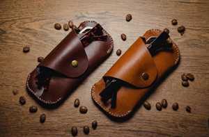 Handmade Genuine Leather <b>Glasses</b> Protector Slim Cowhide Pouch Luxury Vintage <b>Reading</b> Eyewear <b>Case</b> Cover Bag LGC-0065 - Product Image 4