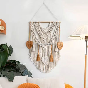 New Arrival Cheap Wholesale Natural <b>Macrame</b> Wall Hanging Plant Hanger DIY Kits and Home <b>Art</b> Crafts with 100% Cotton Thread - Product Image 4