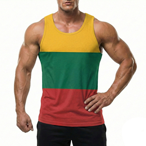 Débardeur de sport athlétique pour homme, coupe ajustée, sans manches, personnalisable OEM, haute qualité, pour entraînement, vente en gros - Product Image 5