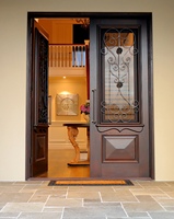 Porte d'entrée extérieure de villa en acier inoxydable découpée CNC, design artisanal sécurisé, étanche, pour cour, fabriquée au Vietnam