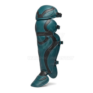 Protège-jambes en cuir pour le baseball, construction durable, design flexible, sangles réglables, ajustement sécurisé, protection professionnelle - Product Image 2
