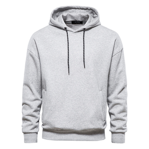 Sweat-shirt à capuche pour homme, style décontracté, en coton et polyester, motif uni, nouvelle collection hiver - Product Image 4