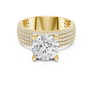 Bague de fiançailles en or massif 14 carats avec diamant de laboratoire taille brillant rond, certifiée IGI, bijou classique pour femme - Product Image 5