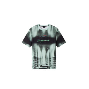 เสื้อยืดสตรีทแวร์ผู้ชายทรงโอเวอร์ไซส์ ไหล่ตก ลายกราฟิกแนวอนาคต เสื้อยืดสตรีทแวร์ไซเบอร์พังก์ พิมพ์ลายตามสั่ง - Product Image 4