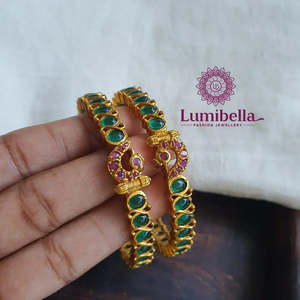 Fine Grillz Green Kemp Bangles - Product Image 1