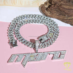 สร้อยคอจี้ "Marc" คุณภาพสูง ประดับเพชรแบบ Iced Out เครื่องประดับฮิปฮอปสุดหรู พร้อมโซ่แบบสั่งทำพิเศษ - Product Image 5