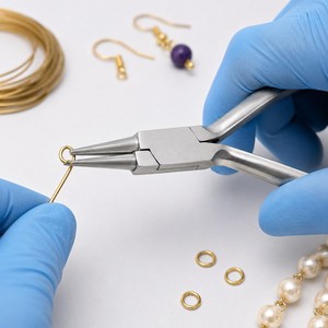 Round <b>Nose</b> Jaws Pliers INOX 130mm Stainless Steel Jewelry Making Tool ZetomedPro - Product Image 3