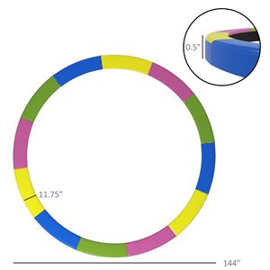 Tappeto di Sicurezza per Trampolino da Esterno 12FT Resistente alle Intemperie e all'Acqua con Copertura per Molle - Product Image 2
