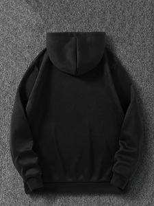 High Quality Cotton French Terry Oversized Hoodies <b>Thick</b> <b>Fleece</b> Drop Shoulder Plain Custom Logo Men Hoodies - Product Image 2