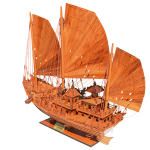 Modèle de bateau en bois artisanal Halong Dragon, bateau traditionnel vietnamien en bois, décoration nautique pour la maison, 170Lx48Wx145H cm - Product Image 3